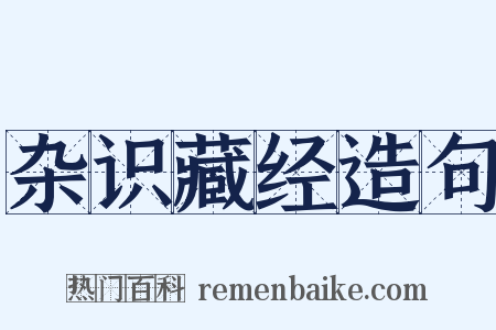 杂识藏经造句是什么意思的图片